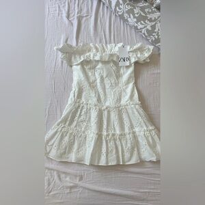 ZARA MINI WHITE DRESS in M Size